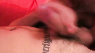 Horny Zeke pounds his booty in an anal fucking with his tatted ex Tyler