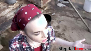 DADCRUSH Gorgeous Tali Dova ravaged & fed with stepdads cum