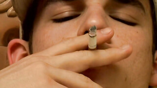 Bombshell Kenny Crusoe Smoke & Jerks Off In Bed