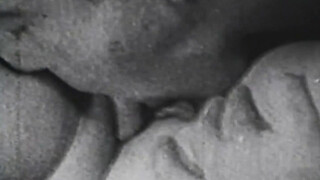 Classic MILF sucks meat before doggystyle retro fucking