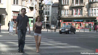 Big Breasted Romanian screwed in public