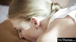 Bombshell Blonde Fingers GF to orgasm before they enjoy 69ing each other