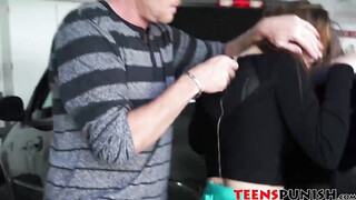 Brunette teen Jojo Kiss gets her twat absolutely smashed