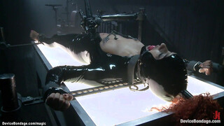 Gagged black spanked & ass pumping fingered