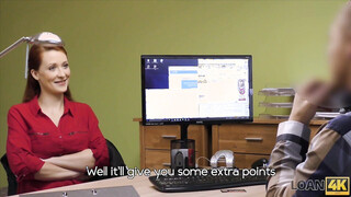 Sex for cash is the best business strategy of buxxom redhead