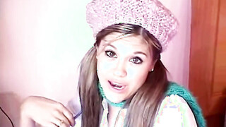 Teen Topanga studying & get bored Masturbating snatch