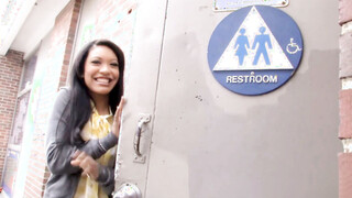 Rhianna Ryan Shows Her Skills On A Big Cock At A Gloryhole