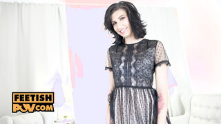 POV - Henny Ssy plays footsie with your POV prick & rides you hard