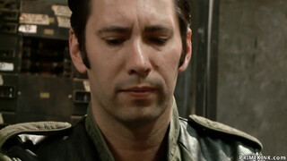 Gagged bound brunette rough screwed