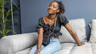 Fit black teen is seduced into blowing the casting agent & then some