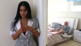 Camsoda - Mary Jean busted Maid has to polish huge cock