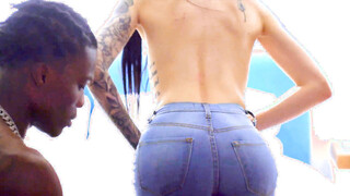 Lonely black haired cat gets seriously drilled