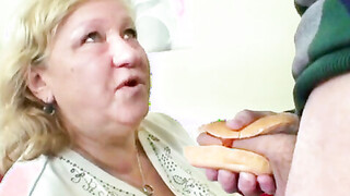 BBW Old Woman Loves Sexy Dog With Young Meat