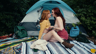 Aria Carson goes camping with her lesbian neighbor Lacy