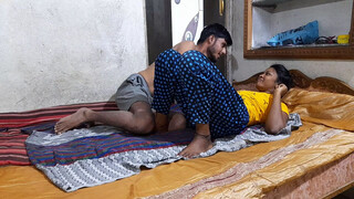 18 Year Old Indian Tamil Couple Fucking With Horny Skinny Sex Guru Giving Love