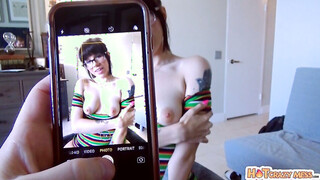 Cute hottie Isabel Moon is filmed during sex with her stepbrother