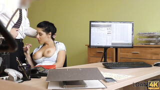 LOAN4K. Naughty Bank Executive Fucks A Big Breasted Hottie Who Needs Extra Money