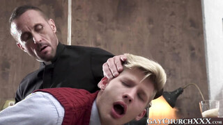 Slutty blonde seminarians obeys holy fathers orders