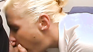 Handsome MILF receives facial after assfucking shaft slamming