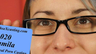 Hippie babe at her first porn casting