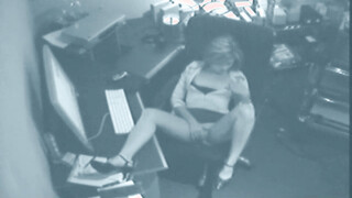 Horny solo secretary masturbates