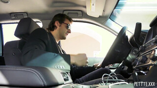 Blonde teen with small boobs Aria Banks banged balls deep