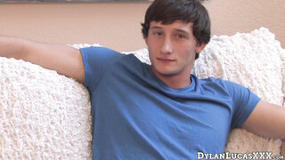 Athletic Lance Alexander stroked his huge dick in his first solo session