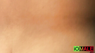 Jocky young Latino tugging his huge buxxom prick until climax