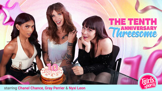 TGIRLS PORN - The Tenth Anniversary Threesome