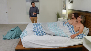 BRAZZERS I caught my GF, my stepmommy & step daddy having threesome! - Natasha Nice, Kaiia Eve & Mick Blue