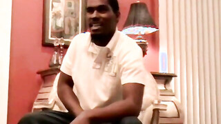 Black dude got his cock sucked dry by a white boy