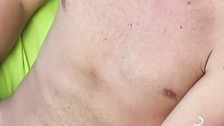 Playing with my shaft & spilling cum on the couch