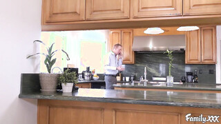 Big Breasted blonde beautiful babe Giselle Palmer gets her trimmed muff drilled