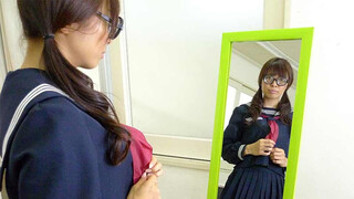 Azusa Misaki in uniform screwed at dorm