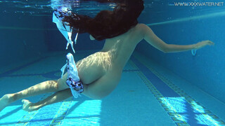 Andreina loves swimming naked when alone