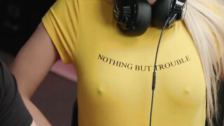 Bombshell blonde Carmen Caliente is fucking with her workmate