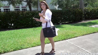 Delectable teen Britt James picked up & screwed hard