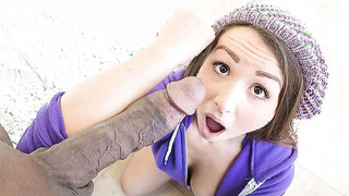 Lola Foxx' tight muff gets stuffed with a huge black cock