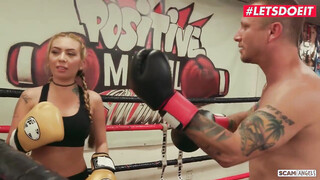 SCAMANGELS - Horny Sluts Fuck The Gym Owner On The Boxing Ring