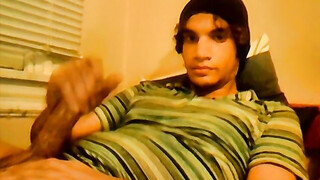 18yo homo Tristan Hollister tugs big cock before cumshot