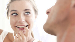 Young babe Carolina Sweets attracted to her stepdad's old friend