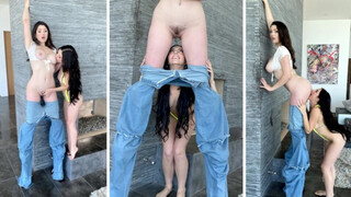 Camsoda - Sexy Teen Licks & Sucks Super Tall Hottie’s Bushy Muff