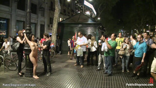 Little bitch ravaged in public places