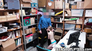 SHOPLYFTER Teen crook got her snatch destroyed by a deviant policeman