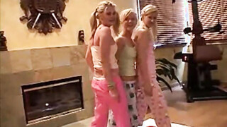 Petite blonde teen strips & mastrubates