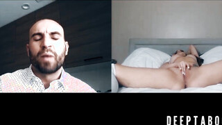 Hot Athena Faris webcam cunt play while bald stud watches