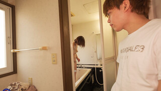 Horny Japanese MILF gets a creampie after fucking her stepson