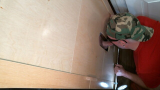 Overhead View of Gloryhole Dick Sucking