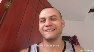 Oil On Redhead Latin Yuly Perdomo Before Screwed Hard By