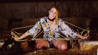 Tied up babe gets manhandled & nipples hurt